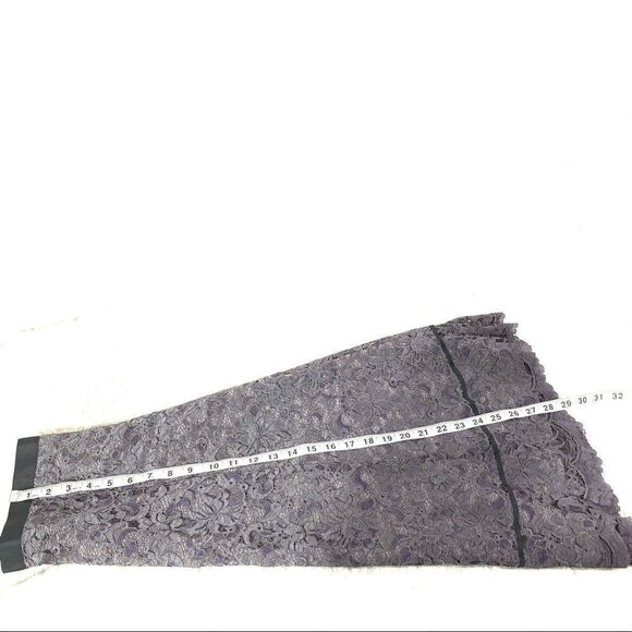 DKNY lace midi skirt below knee dusty purple 6 EUC - Picture 5 of 11